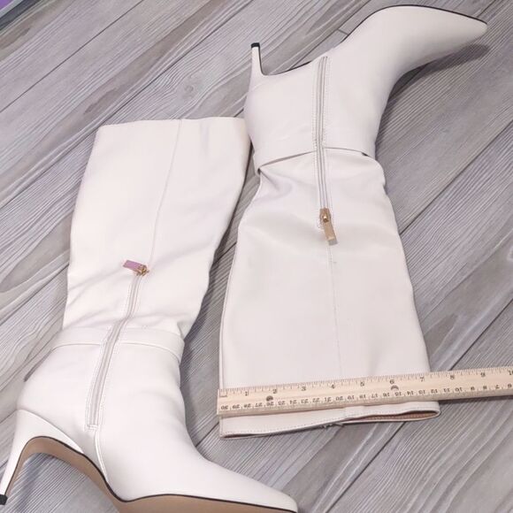 (39-2902) COUTGO Womens Knee High Boots Stiletto Heels Sz 8.5 - Picture 8 of 11